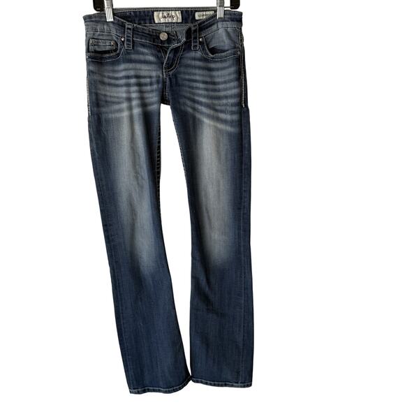 Daytrip Jeans Womens 26XL‎ Blue Leo Bootcut Distressed Embroidered Stretch Denim - Picture 1 of 10